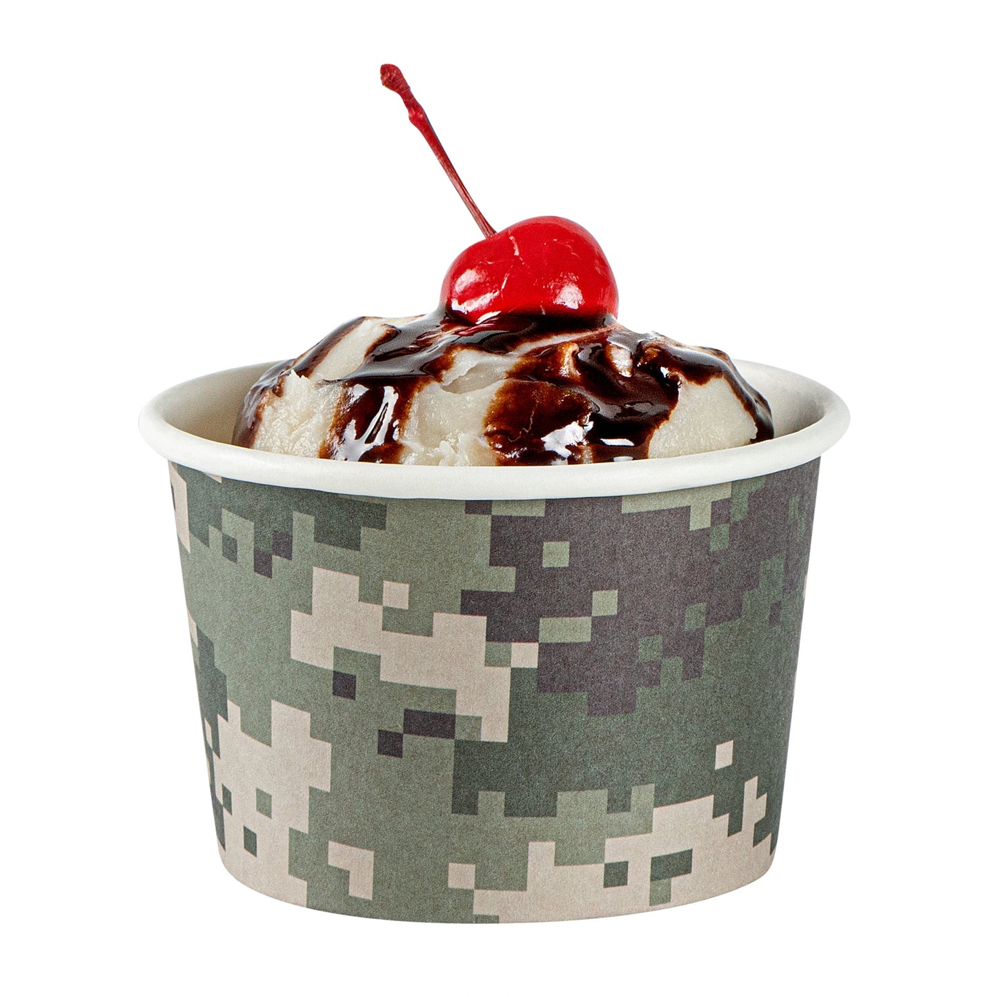 Coppetta 4 oz Round Camouflage Paper To Go Cup - 3" x 3" x 2 1/2" - 200 count box