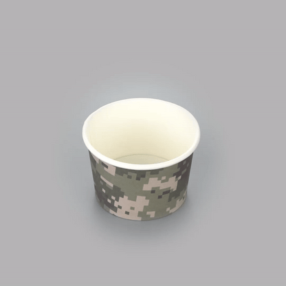 Coppetta 4 oz Round Camouflage Paper To Go Cup - 3" x 3" x 2 1/2" - 200 count box