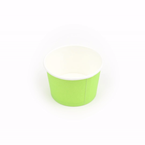 Coppetta 4 oz Round Eco Green Paper To Go Cup - 3" x 3" x 2 1/2" - 200 count box