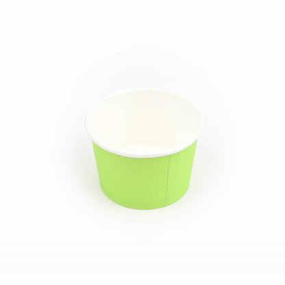 Coppetta 4 oz Round Eco Green Paper To Go Cup - 3" x 3" x 2 1/2" - 200 count box
