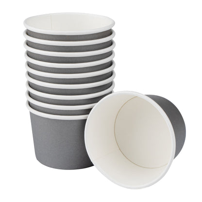 Coppetta 4 oz Round Gray Paper To Go Cup - 3" x 3" x 2 1/2" - 50 count box