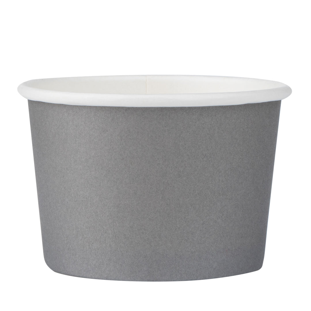 Coppetta 4 oz Round Gray Paper To Go Cup - 3" x 3" x 2 1/2" - 50 count box