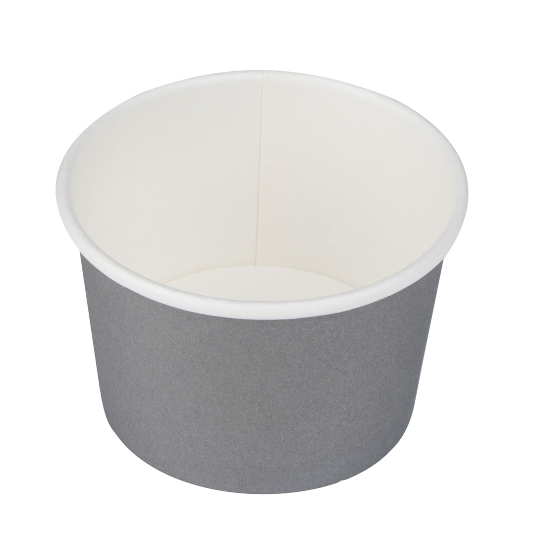Coppetta 4 oz Round Gray Paper To Go Cup - 3" x 3" x 2 1/2" - 200 count box