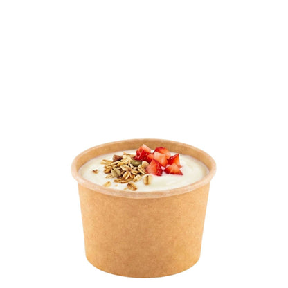 Coppetta 4 oz Round Kraft Paper To Go Cup - 3" x 3" x 2 1/2" - 200 count box