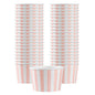 Coppetta 4 oz Round Pink and White Stripe Paper To Go Cup - 3" x 3" x 2 1/2" - 50 count box