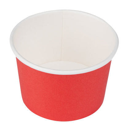 Coppetta 4 oz Round Red Paper To Go Cup - 3" x 3" x 2 1/2" - 50 count box