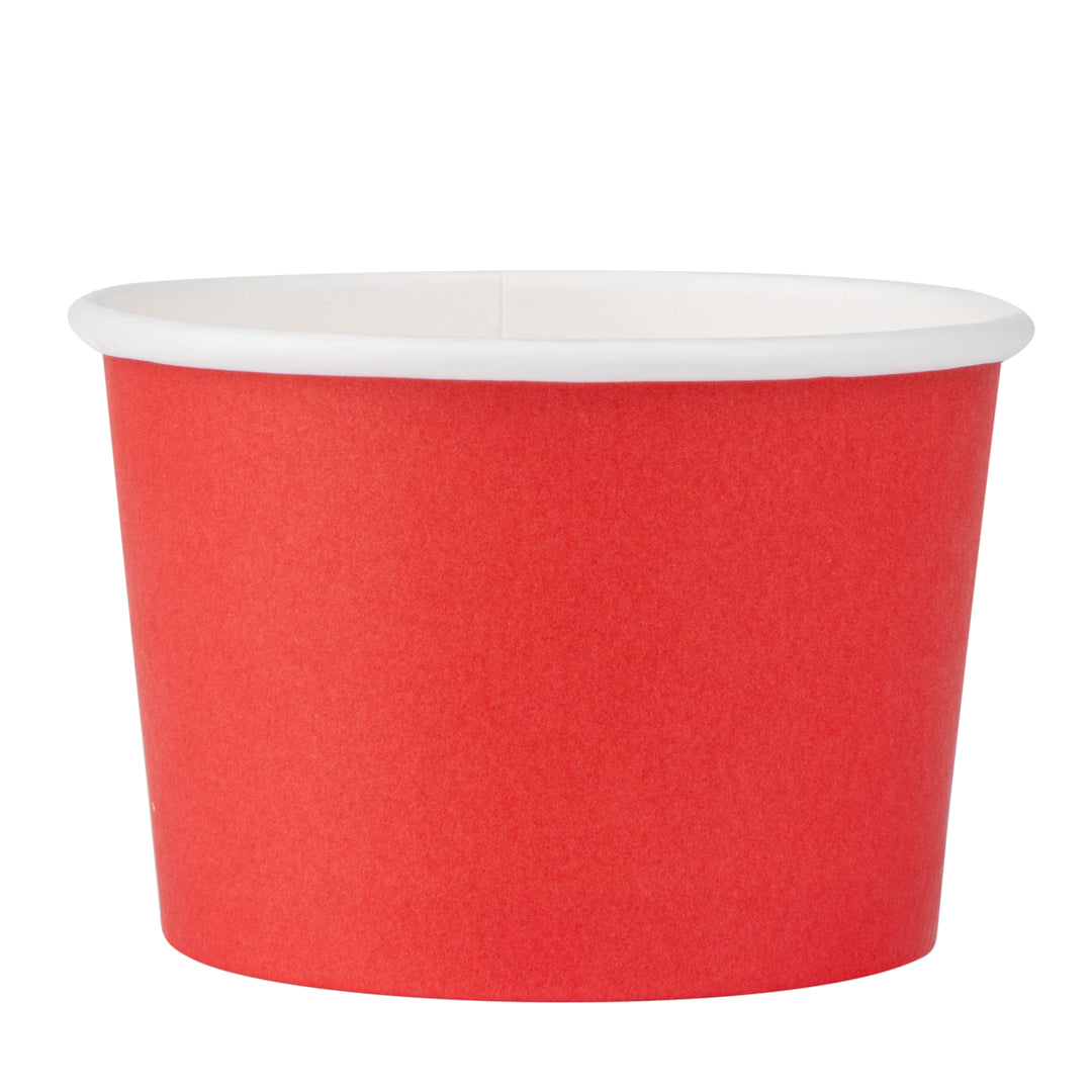 Coppetta 4 oz Round Red Paper To Go Cup - 3" x 3" x 2 1/2" - 200 count box