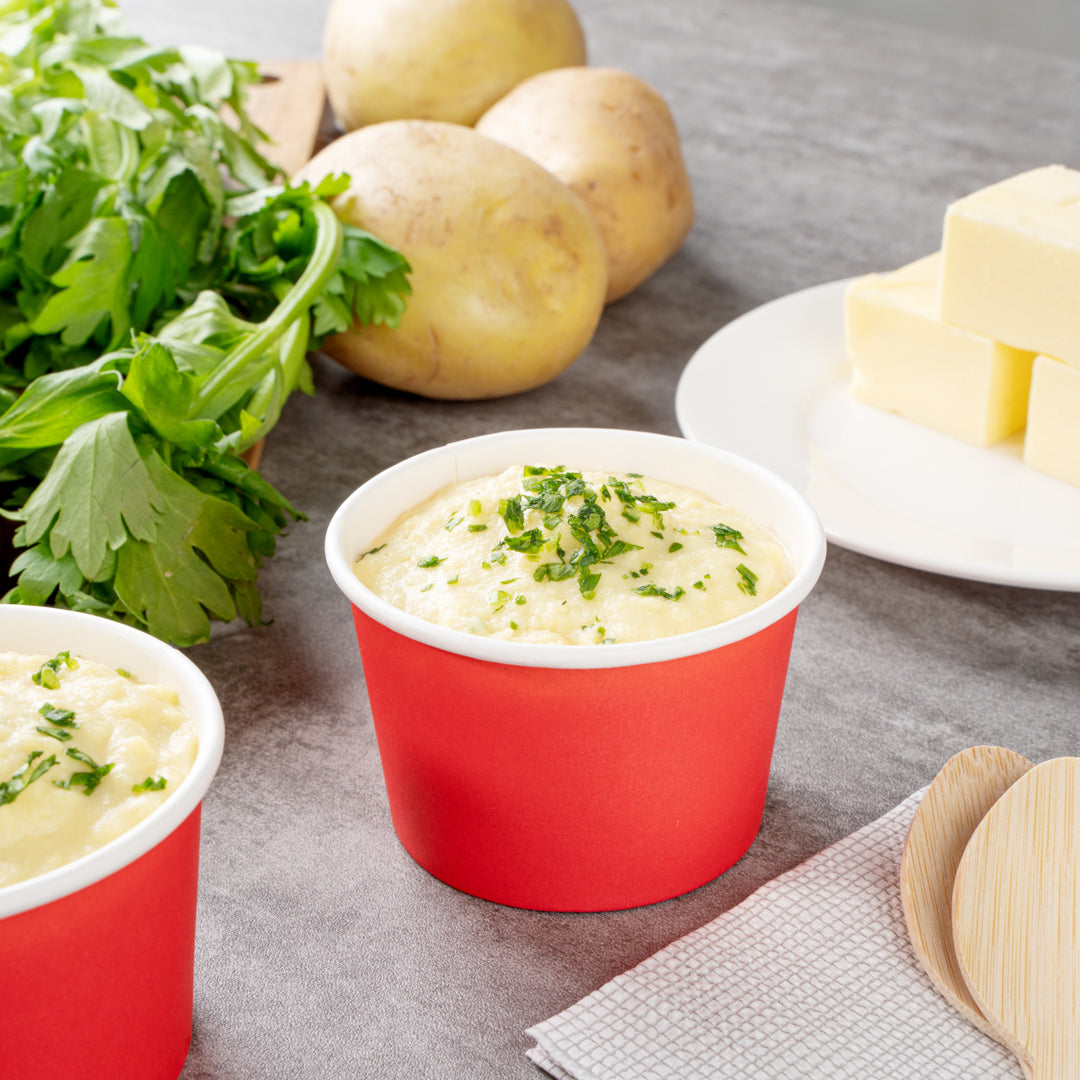 Coppetta 4 oz Round Red Paper To Go Cup - 3" x 3" x 2 1/2" - 200 count box
