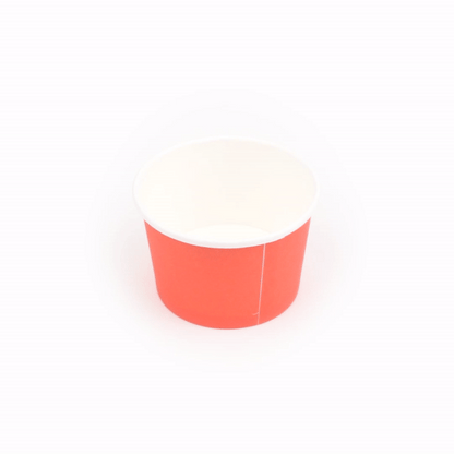 Coppetta 4 oz Round Tangerine Orange Paper To Go Cup - 3" x 3" x 2 1/2" - 50 count box