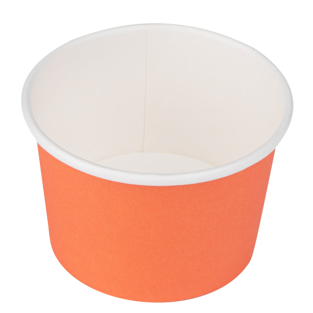 Coppetta 4 oz Round Tangerine Orange Paper To Go Cup - 3" x 3" x 2 1/2" - 200 count box