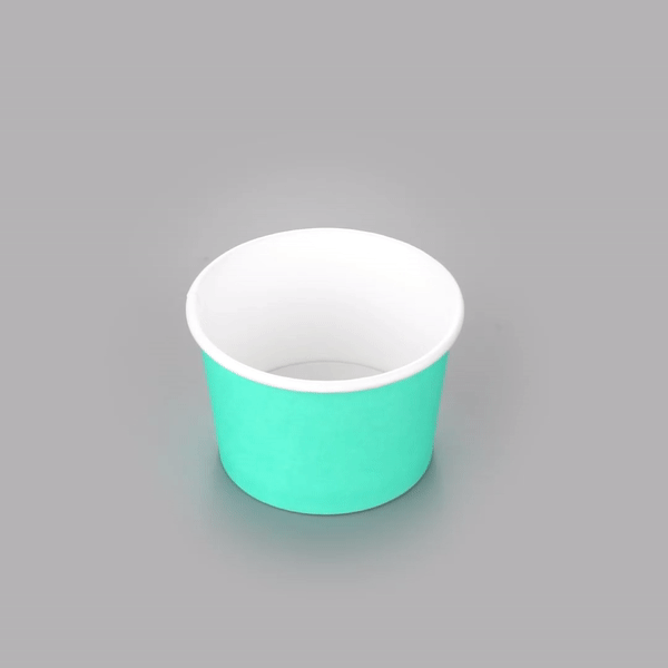 Coppetta 4 oz Round Turquoise Paper To Go Cup - 3" x 3" x 2 1/2" - 200 count box