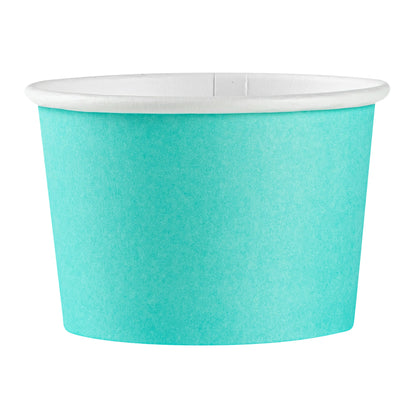 Coppetta 4 oz Round Turquoise Paper To Go Cup - 3" x 3" x 2 1/2" - 200 count box