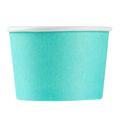 Coppetta 4 oz Round Turquoise Paper To Go Cup - 3" x 3" x 2 1/2" - 200 count box