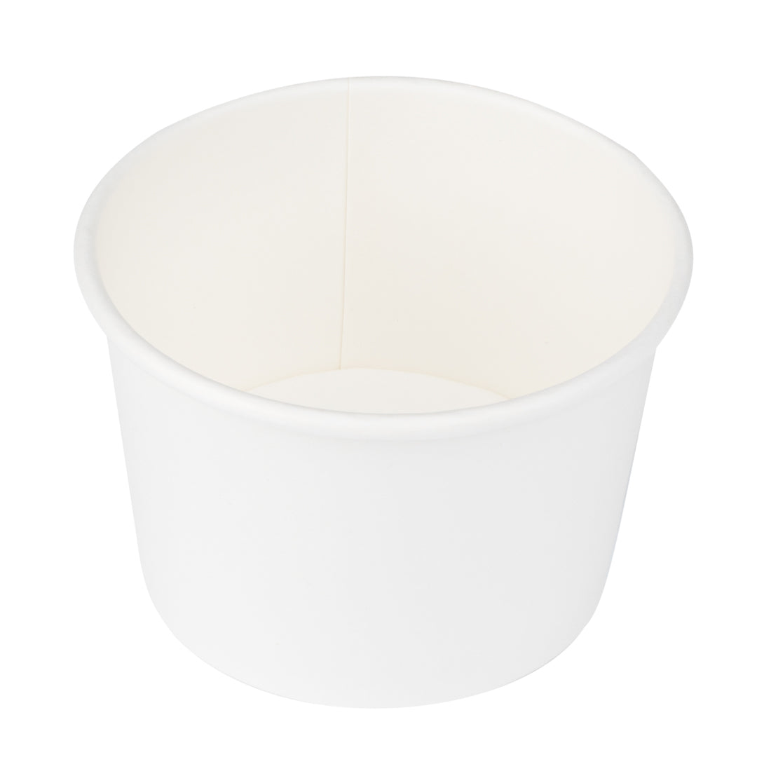 Coppetta 4 oz Round White Paper To Go Cup - 3" x 3" x 2 1/2" - 200 count box
