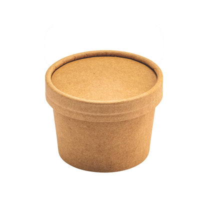 Coppetta Round Kraft Paper To Go Cup Lid - Fits 4 oz - 50 count box
