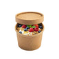 Coppetta Round Kraft Paper To Go Cup Lid - Fits 4 oz - 50 count box