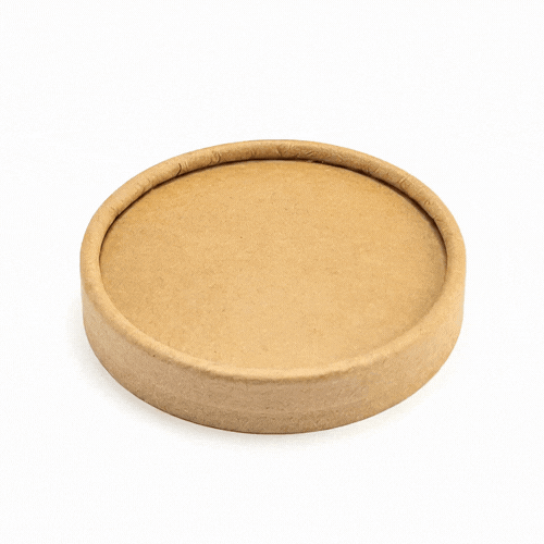 Coppetta Round Kraft Paper To Go Cup Lid - Fits 4 oz - 50 count box