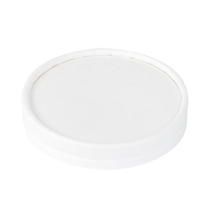 Coppetta Round White Paper To Go Cup Lid - Fits 4 oz - 200 count box
