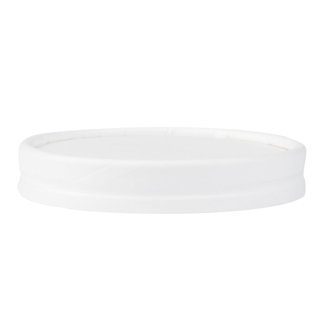 Coppetta Round White Paper To Go Cup Lid - Fits 4 oz - 200 count box
