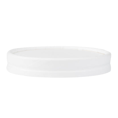 Coppetta Round White Paper To Go Cup Lid - Fits 4 oz - 200 count box
