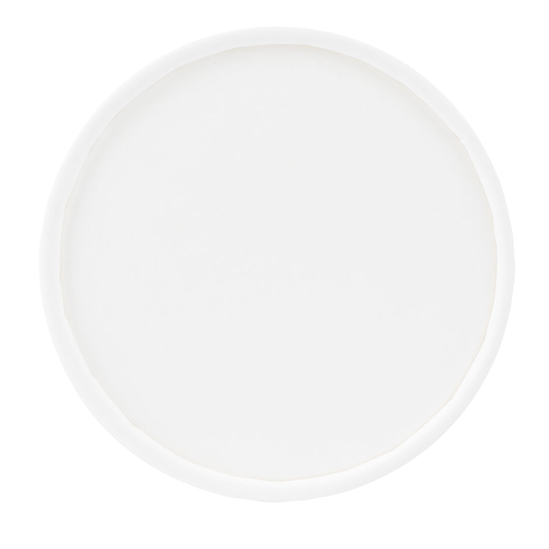 Coppetta Round White Paper To Go Cup Lid - Fits 4 oz - 200 count box