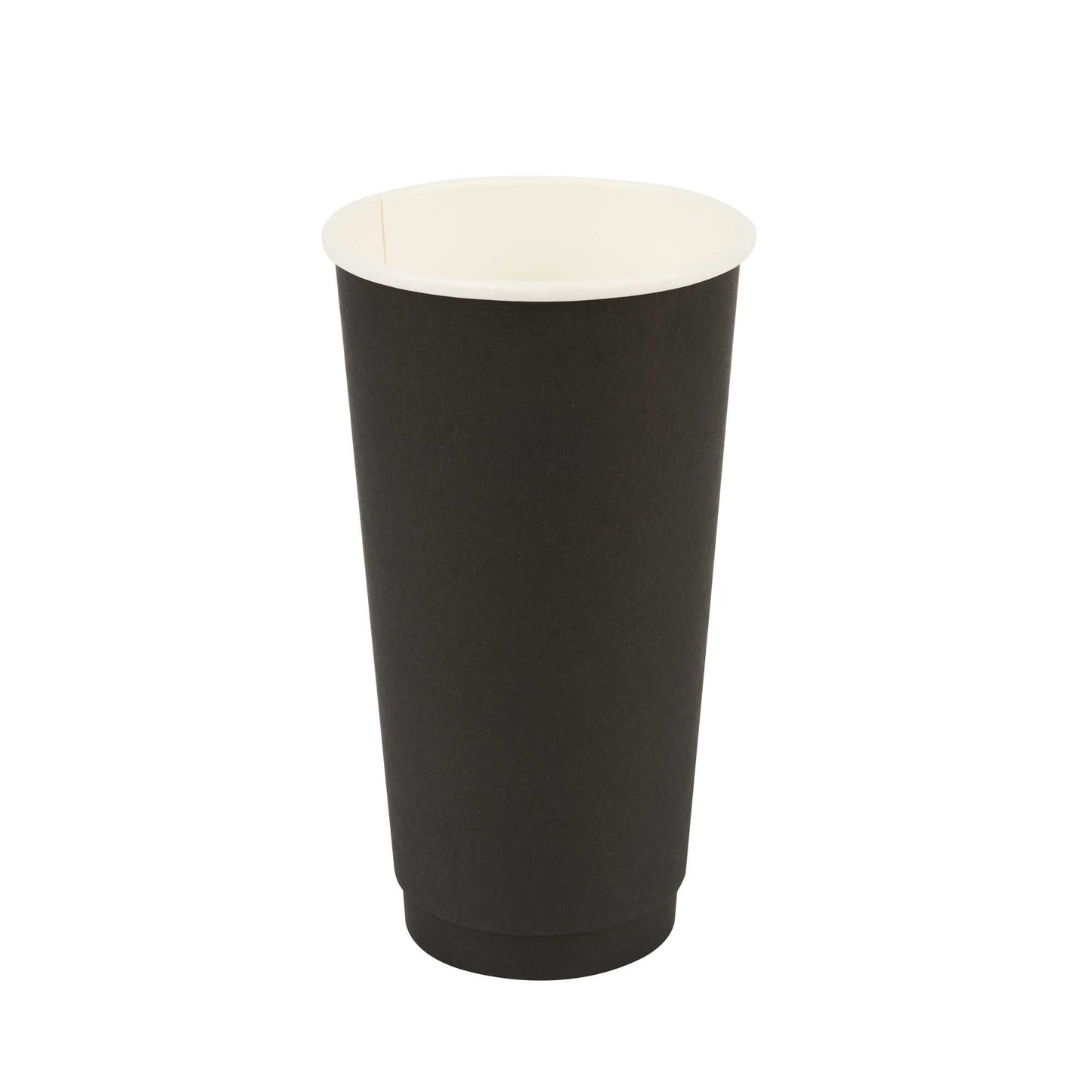 Restpresso 20 oz Black Paper Coffee Cup - Double Wall - 3 1/2" x 3 1/2" x 6 1/4" - 250 count box
