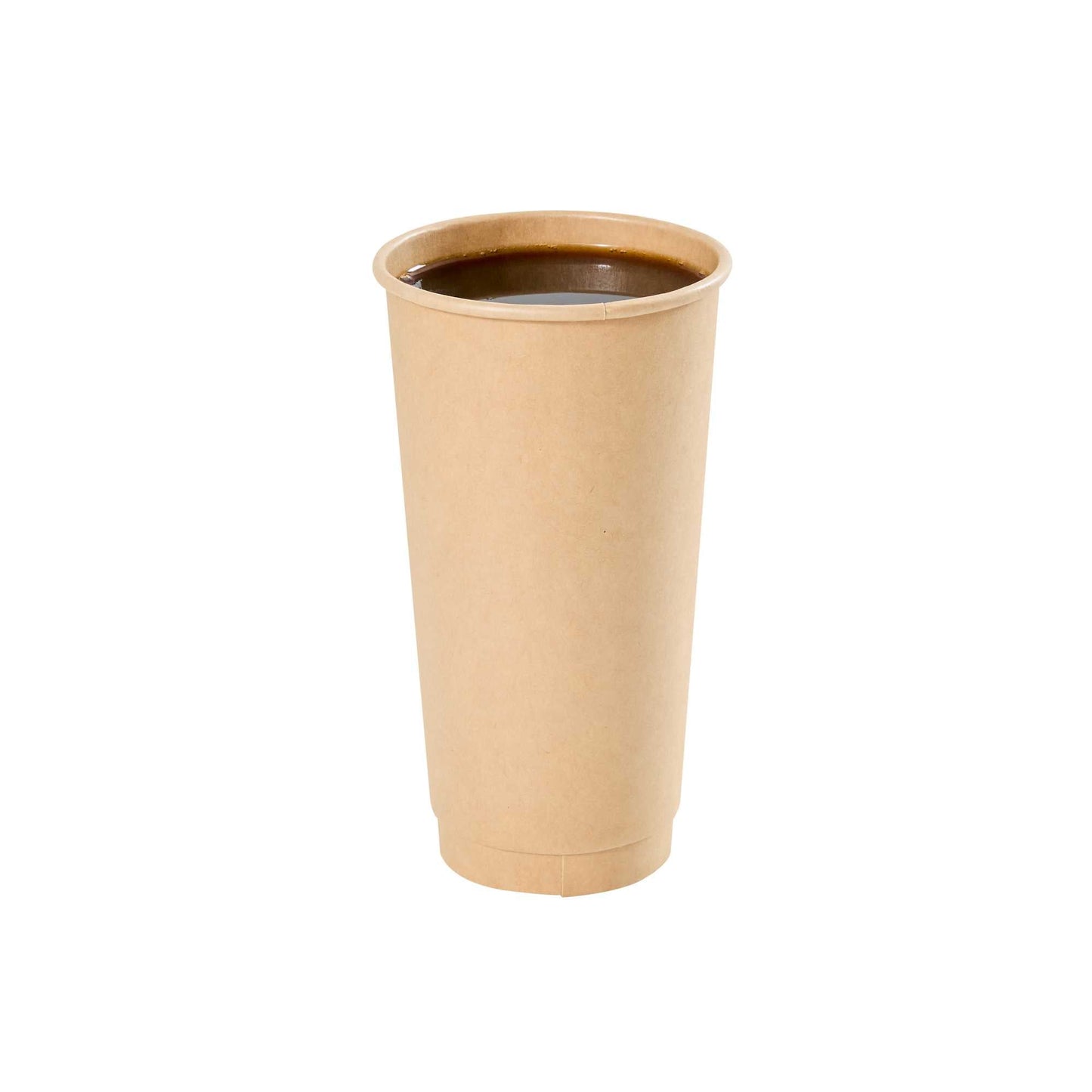 Restpresso 20 oz Kraft Paper Coffee Cup - Double Wall - 3 1/2" x 3 1/2" x 6 1/4" - 10 count box