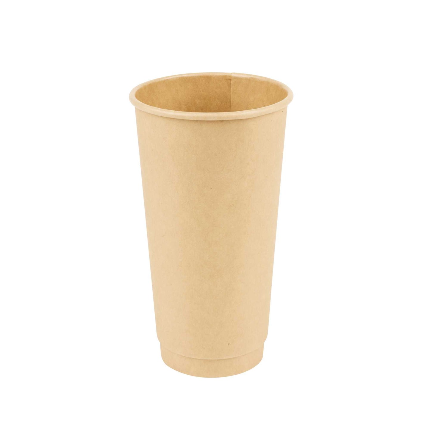 Restpresso 20 oz Kraft Paper Coffee Cup - Double Wall - 3 1/2" x 3 1/2" x 6 1/4" - 10 count box