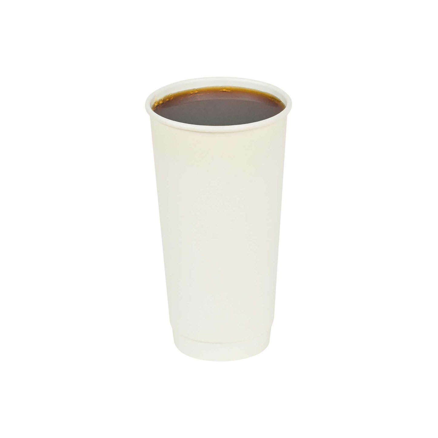 Restpresso 20 oz White Paper Coffee Cup - Double Wall - 3 1/2" x 3 1/2" x 6 1/4" - 250 count box