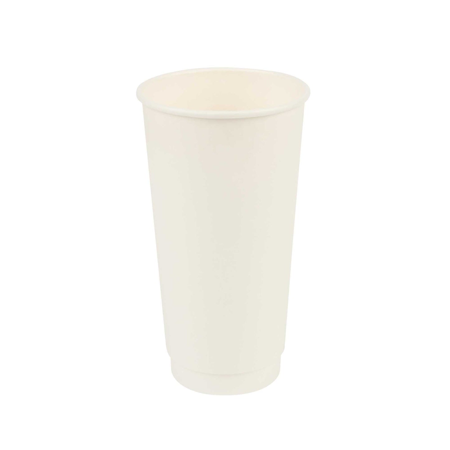 Restpresso 20 oz White Paper Coffee Cup - Double Wall - 3 1/2" x 3 1/2" x 6 1/4" - 10 count box