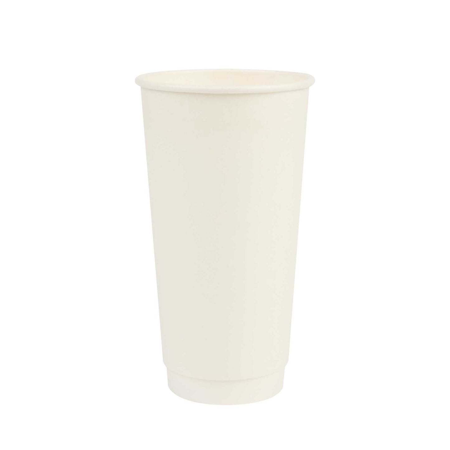 Restpresso 20 oz White Paper Coffee Cup - Double Wall - 3 1/2" x 3 1/2" x 6 1/4" - 10 count box
