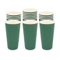 Restpresso 20 oz Forest Green Paper Coffee Cup - Ripple Wall - 3 1/2" x 3 1/2" x 6 1/4" - 10 count box