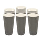 Restpresso 20 oz Gray Paper Coffee Cup - Ripple Wall - 3 1/2" x 3 1/2" x 6 1/4" - 250 count box
