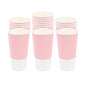 Restpresso 20 oz Light Pink Paper Coffee Cup - Ripple Wall - 3 1/2" x 3 1/2" x 6 1/4" - 10 count box
