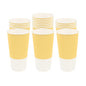 Restpresso 20 oz Light Yellow Paper Coffee Cup - Ripple Wall - 3 1/2" x 3 1/2" x 6 1/4" - 10 count box
