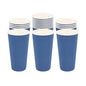 Restpresso 20 oz Midnight Blue Paper Coffee Cup - Ripple Wall - 3 1/2" x 3 1/2" x 6 1/4" - 250 count box