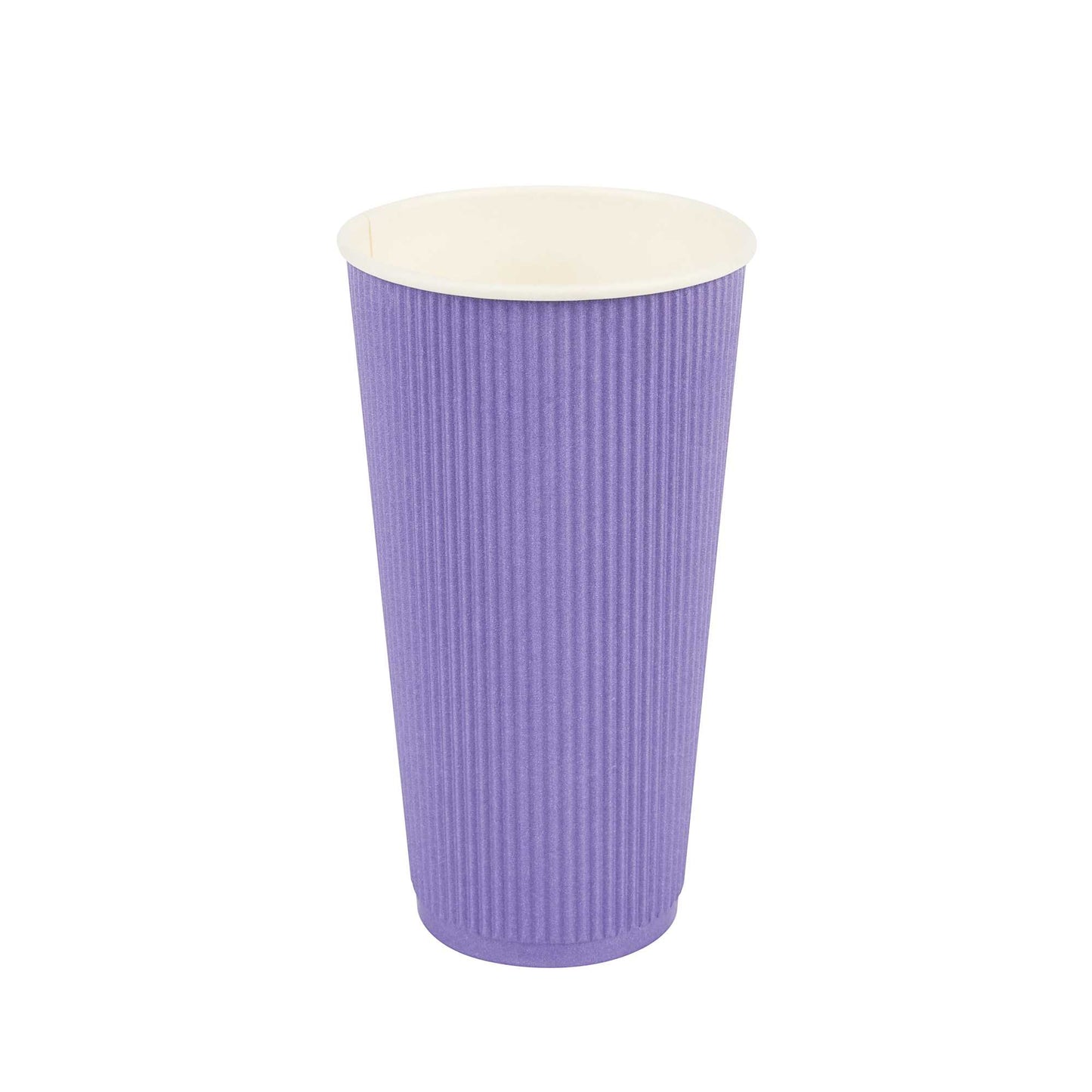 Restpresso 20 oz Royal Purple Paper Coffee Cup - Ripple Wall - 3 1/2" x 3 1/2" x 6 1/4" - 250 count box