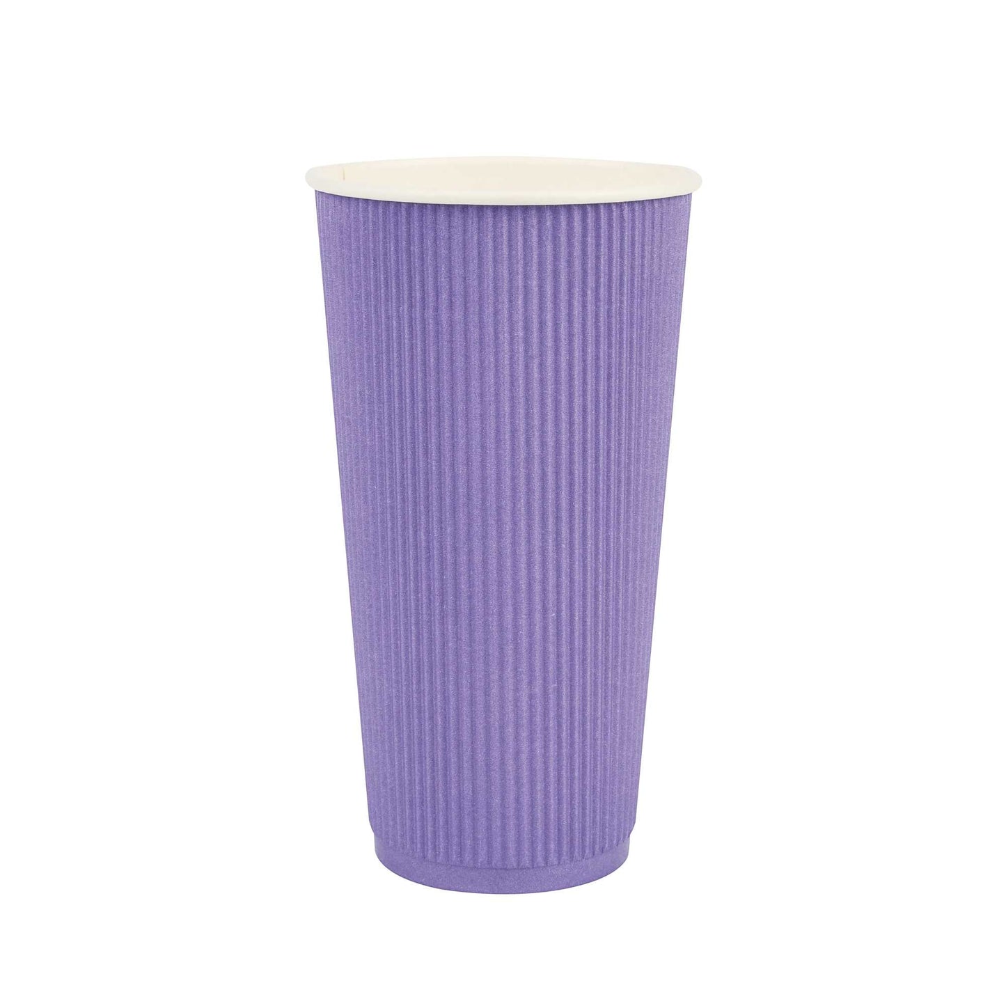 Restpresso 20 oz Royal Purple Paper Coffee Cup - Ripple Wall - 3 1/2" x 3 1/2" x 6 1/4" - 250 count box