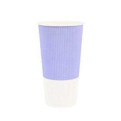Restpresso 20 oz Light Purple Paper Coffee Cup - Ripple Wall - 3 1/2" x 3 1/2" x 6 1/4" - 10 count box