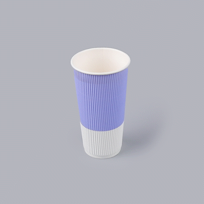 Restpresso 20 oz Light Purple Paper Coffee Cup - Ripple Wall - 3 1/2" x 3 1/2" x 6 1/4" - 250 count box
