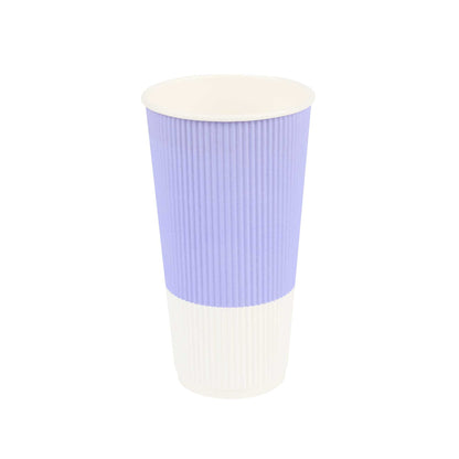 Restpresso 20 oz Light Purple Paper Coffee Cup - Ripple Wall - 3 1/2" x 3 1/2" x 6 1/4" - 250 count box