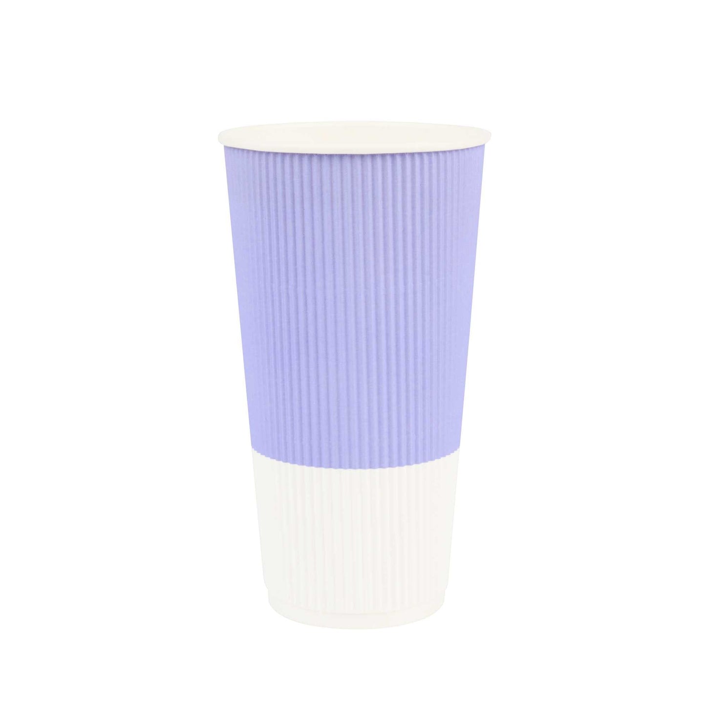 Restpresso 20 oz Light Purple Paper Coffee Cup - Ripple Wall - 3 1/2" x 3 1/2" x 6 1/4" - 250 count box