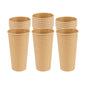 Restpresso 20 oz Natural Paper Unbleached Coffee Cup - Single Wall - 3 1/2" x 3 1/2" x 6 1/4" - 10 count box