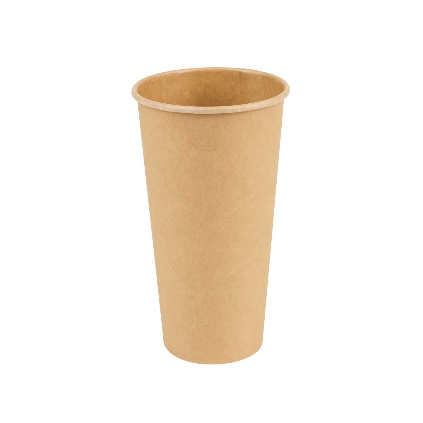 Restpresso 20 oz Natural Paper Unbleached Coffee Cup - Single Wall - 3 1/2" x 3 1/2" x 6 1/4" - 250 count box