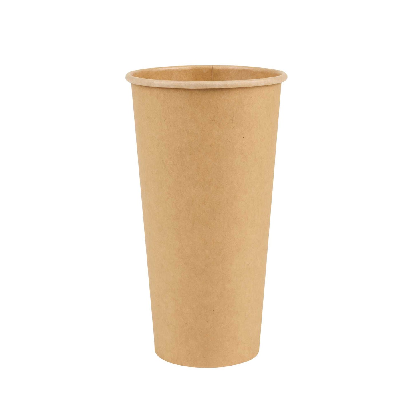 Restpresso 20 oz Natural Paper Unbleached Coffee Cup - Single Wall - 3 1/2" x 3 1/2" x 6 1/4" - 250 count box