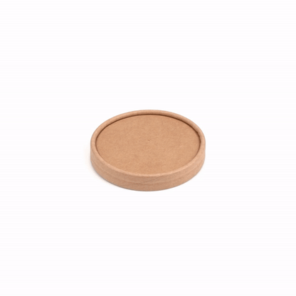 Coppetta Round Kraft Paper To Go Cup Lid - Fits 5 oz - 3 1/2" x 3 1/2" x 1/2" - 200 count box