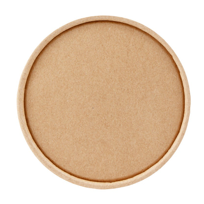 Coppetta Round Kraft Paper To Go Cup Lid - Fits 5 oz - 3 1/2" x 3 1/2" x 1/2" - 200 count box