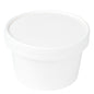 Coppetta Round White Paper To Go Cup Lid - Fits 5 oz - 3 1/2" x 3 1/2" x 1/2" - 200 count box