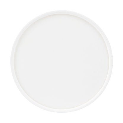Coppetta Round White Paper To Go Cup Lid - Fits 5 oz - 3 1/2" x 3 1/2" x 1/2" - 50 count box