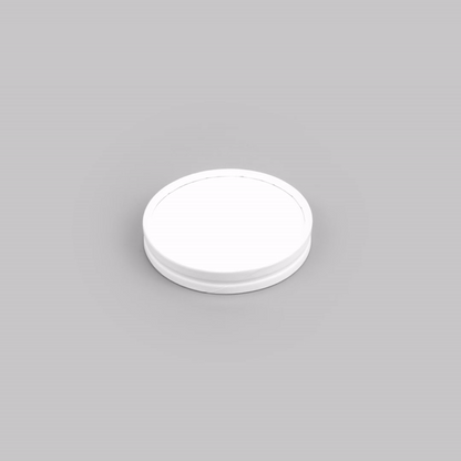 Coppetta Round White Paper To Go Cup Lid - Fits 5 oz - 3 1/2" x 3 1/2" x 1/2" - 200 count box